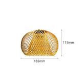 Maxbell Pendant Lamp Shade Retro Ceiling Light Cover for Bathroom Cafe Hallway Golden