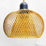 Maxbell Pendant Lamp Shade Retro Ceiling Light Cover for Bathroom Cafe Hallway Golden