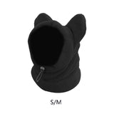 Maxbell 2pcs Dog Winter Hat and Scarf Set Soft Ears Hoodie S and M