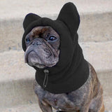 Maxbell 2pcs Dog Winter Hat and Scarf Set Soft Ears Hoodie S and M