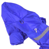 Pet Rainwear with Legs Hood Clothes Hooded Rain Jacket for Small Medium Dogs Blue M