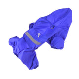 Pet Rainwear with Legs Hood Clothes Hooded Rain Jacket for Small Medium Dogs Blue M