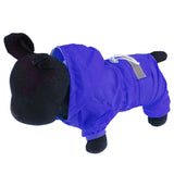 Pet Rainwear with Legs Hood Clothes Hooded Rain Jacket for Small Medium Dogs Blue M