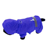 Pet Rainwear with Legs Hood Clothes Hooded Rain Jacket for Small Medium Dogs Blue M