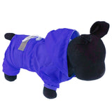 Pet Rainwear with Legs Hood Clothes Hooded Rain Jacket for Small Medium Dogs Blue M