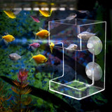 Maxbell 2xFish Feeder Acrylic Clear Shrimp Feeder for Aquarium Fish Tank Cherry Shrimp Cuboid