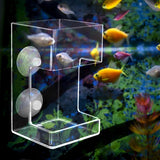Maxbell 2xFish Feeder Acrylic Clear Shrimp Feeder for Aquarium Fish Tank Cherry Shrimp Cuboid