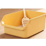 Maxbell Maxbell Open Anti Splashing Kitty Litter Pan Portable Nonstick Litter Pan yellow