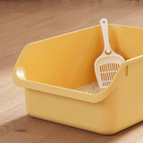 Maxbell Maxbell Open Anti Splashing Kitty Litter Pan Portable Nonstick Litter Pan yellow