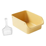 Maxbell Maxbell Open Anti Splashing Kitty Litter Pan Portable Nonstick Litter Pan yellow