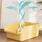 Maxbell Maxbell Open Anti Splashing Kitty Litter Pan Portable Nonstick Litter Pan yellow