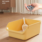 Maxbell Maxbell Open Anti Splashing Kitty Litter Pan Portable Nonstick Litter Pan yellow