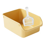 Maxbell Maxbell Open Anti Splashing Kitty Litter Pan Portable Nonstick Litter Pan yellow