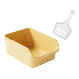 Maxbell Maxbell Open Anti Splashing Kitty Litter Pan Portable Nonstick Litter Pan yellow