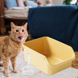 Maxbell Maxbell Open Anti Splashing Kitty Litter Pan Portable Nonstick Litter Pan yellow