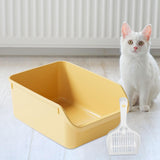 Maxbell Maxbell Open Anti Splashing Kitty Litter Pan Portable Nonstick Litter Pan yellow