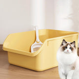Maxbell Maxbell Open Anti Splashing Kitty Litter Pan Portable Nonstick Litter Pan yellow