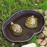 Maxbell Maxbell Reptile Feeding Water Bowl Reptile Feeding Dish for Frogs Pet Supplies Gecko no drainage