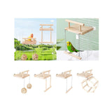 Maxbell Maxbell Bird Perch Platform Bird Parrot Chewing Toy for Bluebird Small Medium Parrot with Rattan Ball