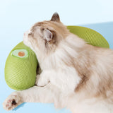 Pet Cat Pillow Washable Interactive Toy Cute Animal Pillow for Dog Cat Puppy Green Avocado