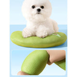 Pet Cat Pillow Washable Interactive Toy Cute Animal Pillow for Dog Cat Puppy Green Avocado