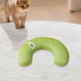 Pet Cat Pillow Washable Interactive Toy Cute Animal Pillow for Dog Cat Puppy Green Avocado