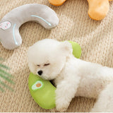 Pet Cat Pillow Washable Interactive Toy Cute Animal Pillow for Dog Cat Puppy Green Avocado