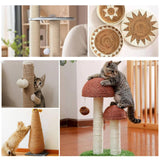 Maxbell Maxbell Twisted Sisal Rope Cat Scratcher Post Handmade Heavy Duty Pet Cord Hemp Rope 6mmx30m