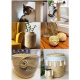 Maxbell Maxbell Twisted Sisal Rope Cat Scratcher Post Handmade Heavy Duty Pet Cord Hemp Rope 6mmx30m