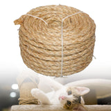 Maxbell Maxbell Twisted Sisal Rope Cat Scratcher Post Handmade Heavy Duty Pet Cord Hemp Rope 6mmx30m
