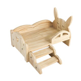 Maxbell Maxbell Wooden Guinea Pig Bed with Steps Hideout for Bearded Dragons Hedgehogs Bunny