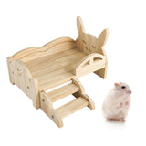 Maxbell Maxbell Wooden Guinea Pig Bed with Steps Hideout for Bearded Dragons Hedgehogs Bunny