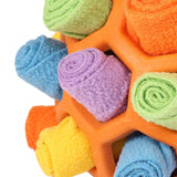 Maxbell Maxbell Snuffle Feeding Mat Enrichment Pet Foraging Pet Foraging Mat Dog Puzzle Toys Multicolor Orange