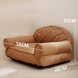 Maxbell Maxbell Cat Sofa for Indoor Cats Fashion Portable Suitable for All Seasons Cat Couch Arc Brown