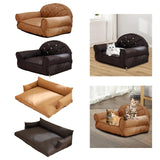 Maxbell Maxbell Cat Sofa for Indoor Cats Fashion Portable Suitable for All Seasons Cat Couch Arc Brown