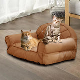 Maxbell Maxbell Cat Sofa for Indoor Cats Fashion Portable Suitable for All Seasons Cat Couch Arc Brown