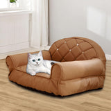 Maxbell Maxbell Cat Sofa for Indoor Cats Fashion Portable Suitable for All Seasons Cat Couch Arc Brown