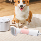 Maxbell Maxbell Pet Drying Hair Dryer Pet Slicker Brush Home Cat Hair Drying Blower for Cats pink
