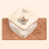 Maxbell Maxbell Hamster Sand Bath Box Habitat Decor Pet Toilet for Ferret Hedgehog Squirrels square