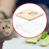 Maxbell Maxbell Hamster Sand Bath Box Habitat Decor Pet Toilet for Ferret Hedgehog Squirrels square