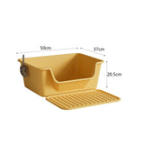 Maxbell Maxbell Open Top Pet Litter Box Anti Splashing Cats Litter Pan for Kitty Cats Kitten Yellow