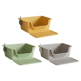 Maxbell Maxbell Open Top Pet Litter Box Anti Splashing Cats Litter Pan for Kitty Cats Kitten Yellow