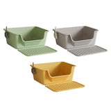 Maxbell Maxbell Open Top Pet Litter Box Anti Splashing Cats Litter Pan for Kitty Cats Kitten Yellow