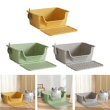 Maxbell Maxbell Open Top Pet Litter Box Anti Splashing Cats Litter Pan for Kitty Cats Kitten Yellow