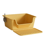 Maxbell Maxbell Open Top Pet Litter Box Anti Splashing Cats Litter Pan for Kitty Cats Kitten Yellow