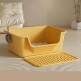 Maxbell Maxbell Open Top Pet Litter Box Anti Splashing Cats Litter Pan for Kitty Cats Kitten Yellow
