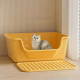 Maxbell Maxbell Open Top Pet Litter Box Anti Splashing Cats Litter Pan for Kitty Cats Kitten Yellow