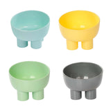 Maxbell Maxbell Tilted Cat Food Bowl Slanted Waterer and Feeder for Indoor Cats Puppy Kitten Blue