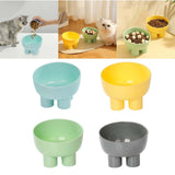 Maxbell Maxbell Tilted Cat Food Bowl Slanted Waterer and Feeder for Indoor Cats Puppy Kitten Blue