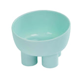 Maxbell Maxbell Tilted Cat Food Bowl Slanted Waterer and Feeder for Indoor Cats Puppy Kitten Blue